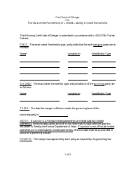 Form CR2E114 Certificate of Merger for Florida Limited Partnership or Limited Liability Limited Partnership - Florida, Page 3