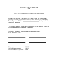 Form CR2E110 Statement of Termination for Florida Lp or Lllp - Florida, Page 3