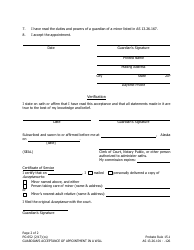 Form PG-652 Guardian&#039;s Acceptance of Appointment in a Will - Alaska, Page 2