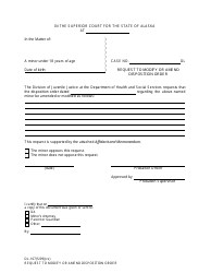 Document preview: Form DL-167 Request to Modify or Amend Disposition Order - Alaska