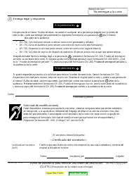 Formulario DV-710 S Aviso De Audiencia Para Renovar Una Orden De Restriccion - California (Spanish), Page 2