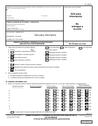 Formulario FL-278 S Orden Posterior a Audiencia De Mocion Para Anular Fallo De Paternidad - California (Spanish)