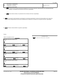 Formulario FL-278 S Orden Posterior a Audiencia De Mocion Para Anular Fallo De Paternidad - California (Spanish), Page 3