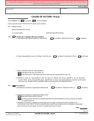 Document preview: Form PLD-C-001(3) Cause of Action - Fraud - California