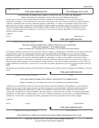 Formulario ICWA-030 S Aviso De Proceso De Custodia Para Un Nino Indigena - California (Spanish), Page 9