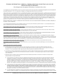 Formulario FL-191S Formulario Para Registrar Un Caso De Manutencion De Menores - California (Spanish), Page 3
