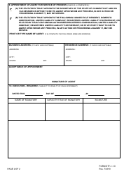 Form STF-1-1.0 Application for Registration - Foreign Statutory Trust - Connecticut, Page 2