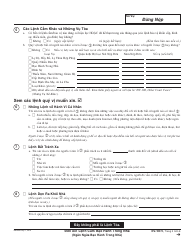 Form DV-100 V Request for Domestic Violence Restraining Order - California (Vietnamese), Page 2