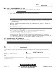 Form DV-100 V Request for Domestic Violence Restraining Order - California (Vietnamese), Page 6