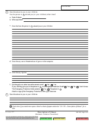 Form DV-101 Description of Abuse - California, Page 2