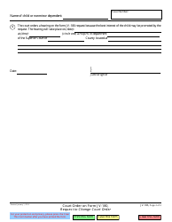 Form JV-183 Court Order on Form Jv-180, Request to Change Court Order - California, Page 2