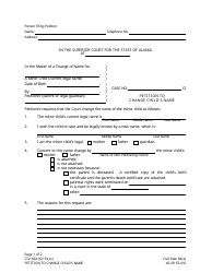 Document preview: Form CIV-694 Petition to Change Child's Name - Alaska