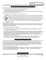 Form DV-110 Temporary Restraining Order - California, Page 5