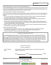 Form DV-110 Temporary Restraining Order - California, Page 6