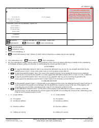 Form AT-160 (CD-140) Undertaking by Personal Sureties - California