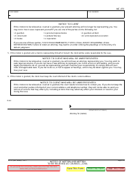 Form MC-051 Notice of Motion and Motion to Be Relieved as Counsel - Civil - California, Page 2