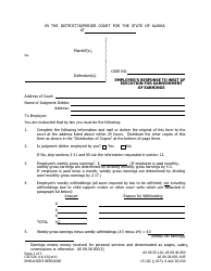 Form CIV-526 Employer&#039;s Response to Writ of Execution for Garnishment of Earnings - Alaska
