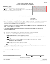 Document preview: Form INT-120 Certification of Unavailability of Certified or Registered Interpreter - California