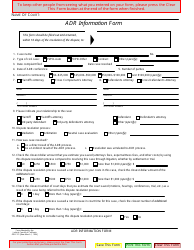 Document preview: Form ADR-101 Adr Information Form - California