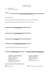 Form CR2E018 Renewal Application for a Foreign Name Registration for Foreign Profit Corporation - Florida, Page 2