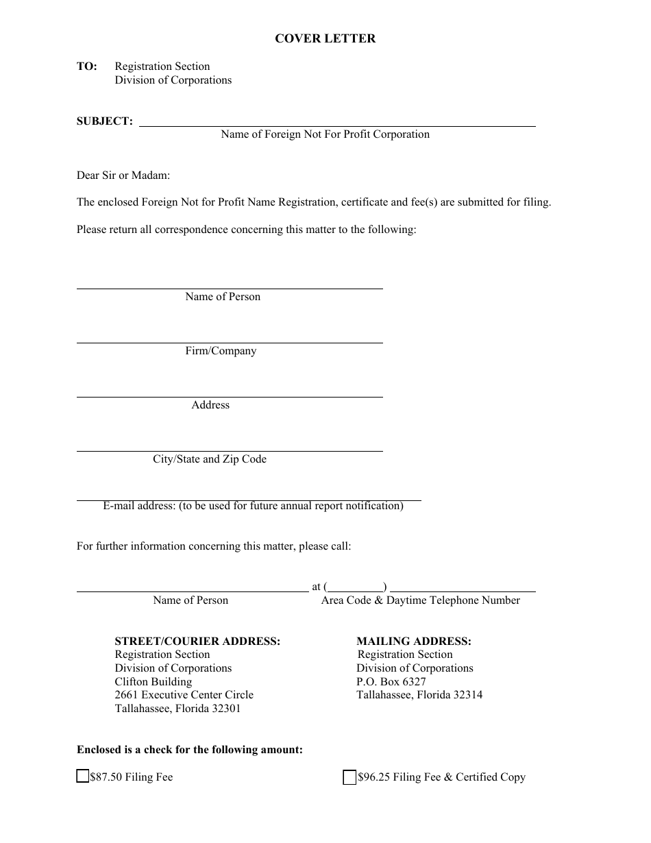 Form CR2E026 Application for Registration of a Foreign Corporate Name for Foreign Not for Profit Corporation - Florida, Page 2