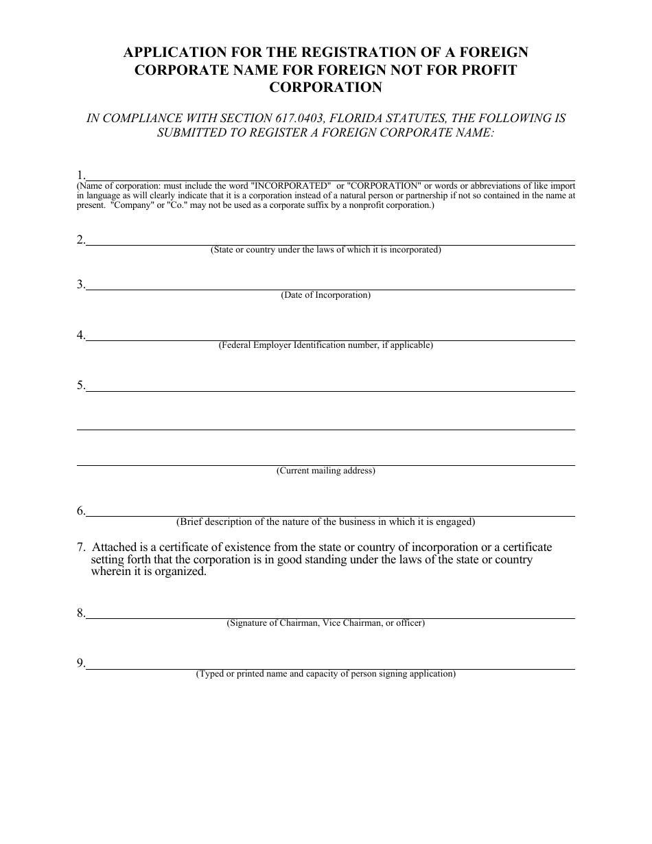 Form CR2E026 Application for Registration of a Foreign Corporate Name for Foreign Not for Profit Corporation - Florida, Page 3