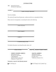 Form CR2E017 Application for the Registration of a Foreign Corporate Name - Florida, Page 2