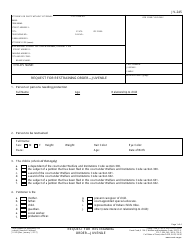 Document preview: Form JV-245 Request for Restraining Order - Juvenile - California