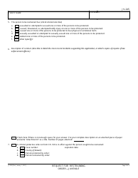 Form JV-245 Request for Restraining Order - Juvenile - California, Page 2