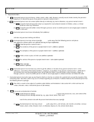 Form JV-245 Request for Restraining Order - Juvenile - California, Page 3
