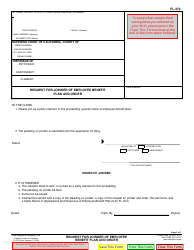 Document preview: Form FL-372 Request for Joinder of Employee Benefit Plan and Order - California