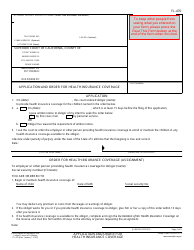 Document preview: Form FL-470 Application and Order for Health Insurance Coverage - California