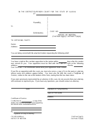 Document preview: Form CIV-650 Notice of Motion - Alaska