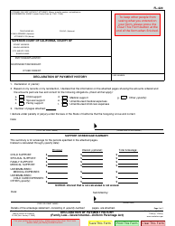 Document preview: Form FL-420 Declaration of Payment History - California