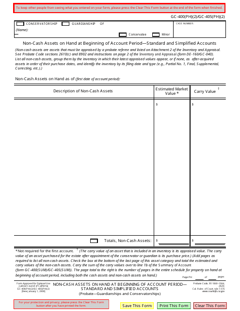 Form GC-400(PH)(2) (GC-405(PH)(2))  Printable Pdf