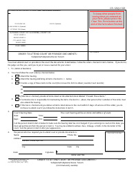 Document preview: Form CR-125 Order to Attend Court or Provide Documents: Subpoena/Subpoena Duces Tecum - California