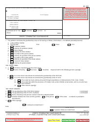 Document preview: Form GC-260 Order Terminating Guardianship - California