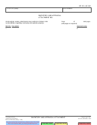 Form DE-161 (GC-041) &quot;Inventory and Appraisal Attachment&quot; - California