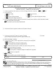Document preview: Formulario JV-740 S Peticion Para Modificar, Cambiar O Dejar De Lado Ordenes Previas - Cambio De Circunstancias - California (Spanish)