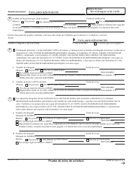 Formulario JV-221 S Prueba De Aviso De Solicitud - California (Spanish), Page 2