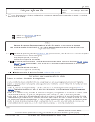 Formulario JV-200 S Orden De Custodia - Menores - Allo Final - California (Spanish), Page 3