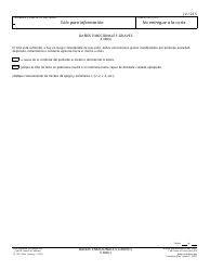Document preview: Formulario JV-122 S Danos Emocionales Graves - California (Spanish)
