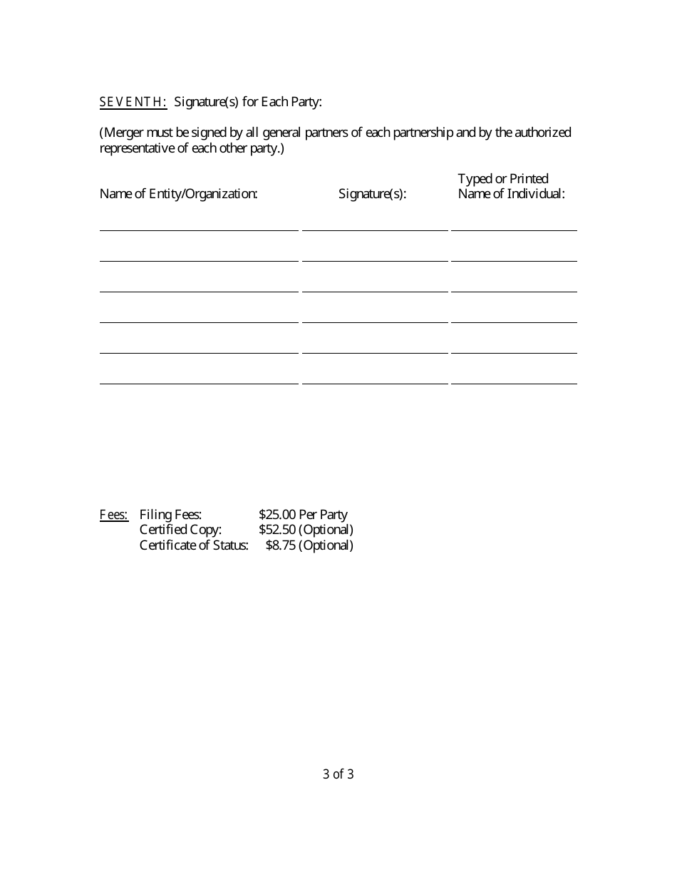 Form CR2E115 Certificate of Merger for Florida Partnership - Florida, Page 5