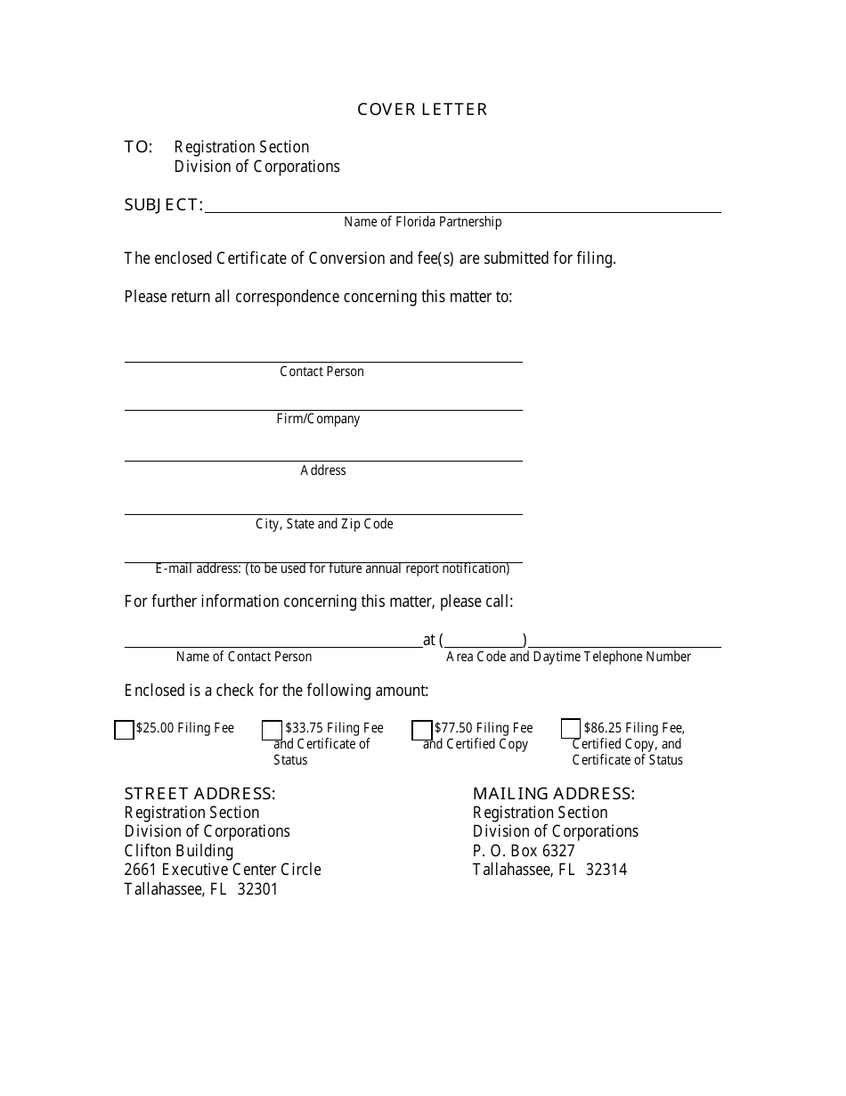 Form CR2E116 Certificate of Conversion for Florida Partnership Into other Organization - Florida, Page 2