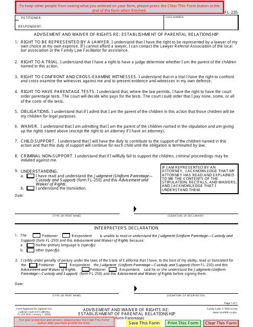 form-fl-235-download-fillable-pdf-or-fill-online-advisement-and-waiver