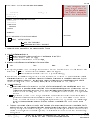 Form AT-115 Notice of Application and Hearing for Right to Attach Order and Writ of Attachment - California