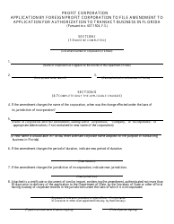 Form CR2E019 Application by Foreign Profit Corporation to File Amendment to Application for Authorization to Transact Business in Florida - Florida, Page 3