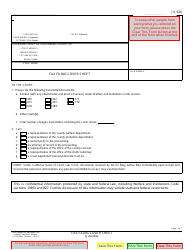 Document preview: Form JV-520 Fax Filing Cover Sheet - California