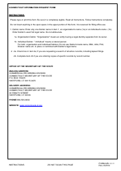 Form URI-1-1.1 Information Request - Connecticut, Page 2