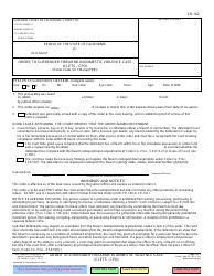 Document preview: Form CR-162 Order to Surrender Firearms in Domestic Violence Case (Clets - Cpo) (Penal Code, 136.2(A)(7)(B)) - California